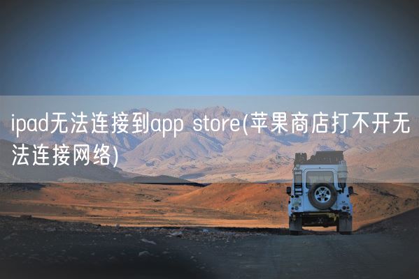 ipad无法连接到app store(苹果商店打不开无法连接网络)(图1)