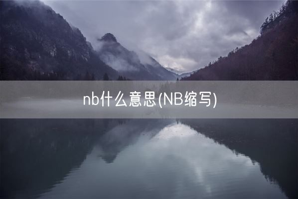 nb什么意思(NB缩写)(图1) nb什么意思(NB缩写)(图1)