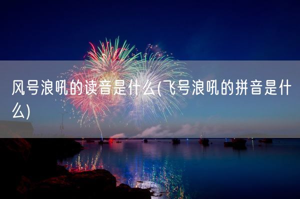 风号浪吼的读音是什么(飞号浪吼的拼音是什么)(图1)