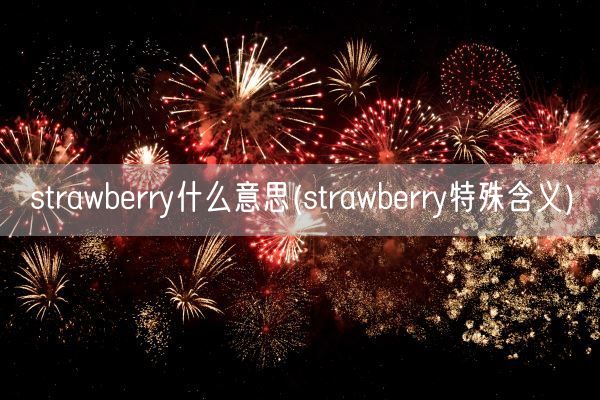 strawberry什么意思(strawberry特殊含义)(图1) strawberry什么意思(strawberry特殊含义)(图1)