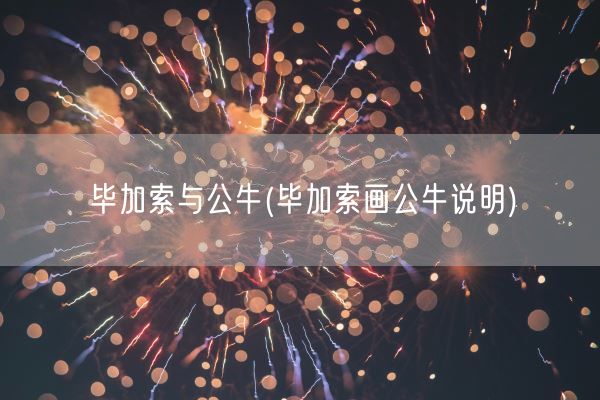 毕加索与公牛(毕加索画公牛说明)(图1) 毕加索与公牛(毕加索画公牛说明)(图1)