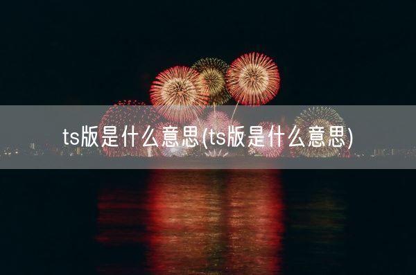 ts版是什么意思(ts版是什么意思)(图1) ts版是什么意思(ts版是什么意思)(图1)