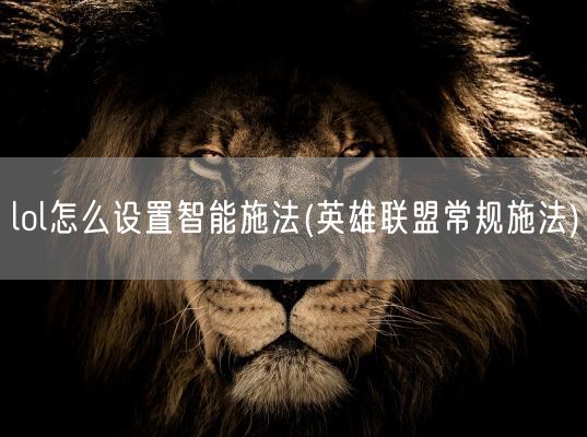 lol怎么设置智能施法(英雄联盟常规施法)(图1) lol怎么设置智能施法(英雄联盟常规施法)(图1)