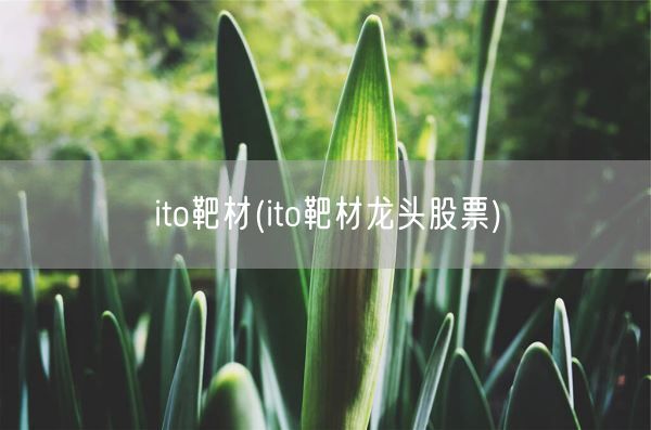 ito靶材(ito靶材龙头股票)(图1)