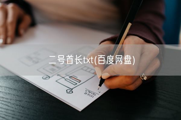 二号首长txt(百度网盘)(图1)