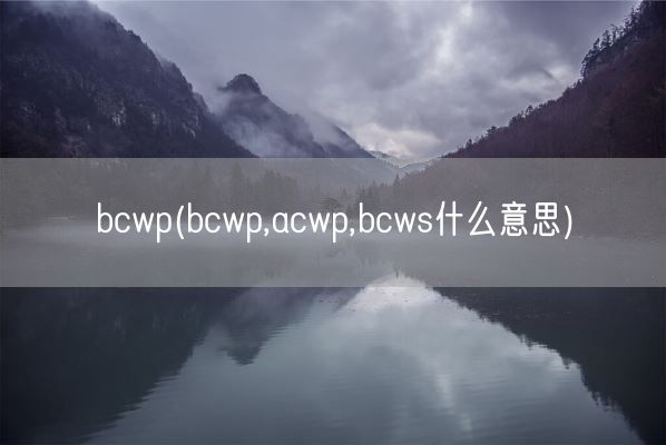 bcwp(bcwp,acwp,bcws什么意思)(图1)