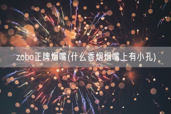 zobo正牌烟嘴(什么香烟烟嘴上有小孔)(图1)