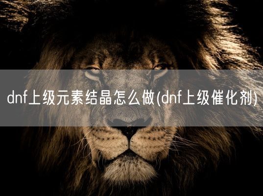 dnf上级元素结晶怎么做(dnf上级催化剂)(图1) dnf上级元素结晶怎么做(dnf上级催化剂)(图1)