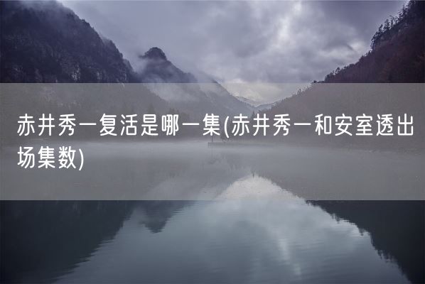 赤井秀一复活是哪一集(赤井秀一和安室透出场集数)(图1) 赤井秀一复活是哪一集(赤井秀一和安室透出场集数)(图1)