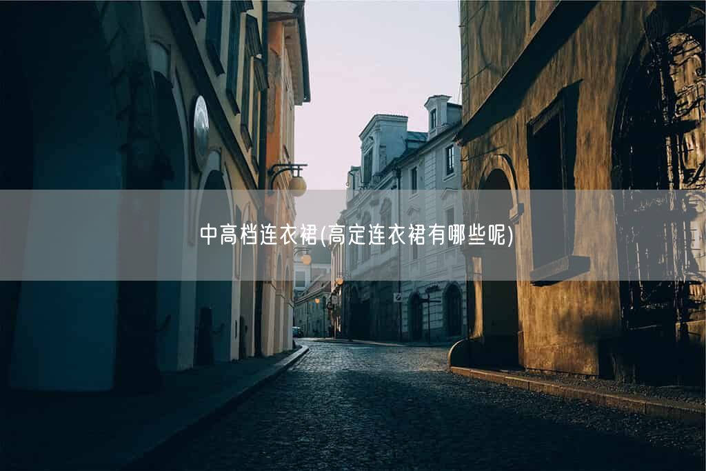中高档连衣裙(高定连衣裙有哪些呢)(图1)