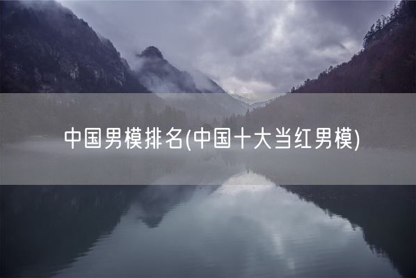 中国男模排名(中国十大当红男模)(图1)