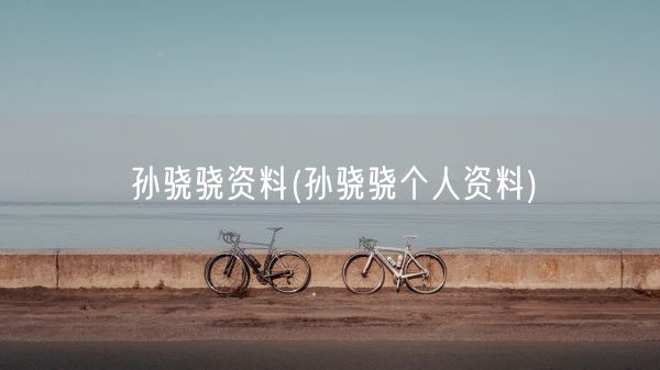 孙骁骁资料(孙骁骁个人资料)(图1)