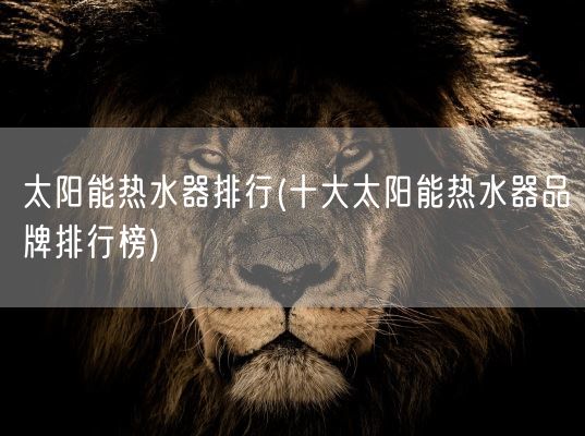 太阳能热水器排行(十大太阳能热水器品牌排行榜)(图1)